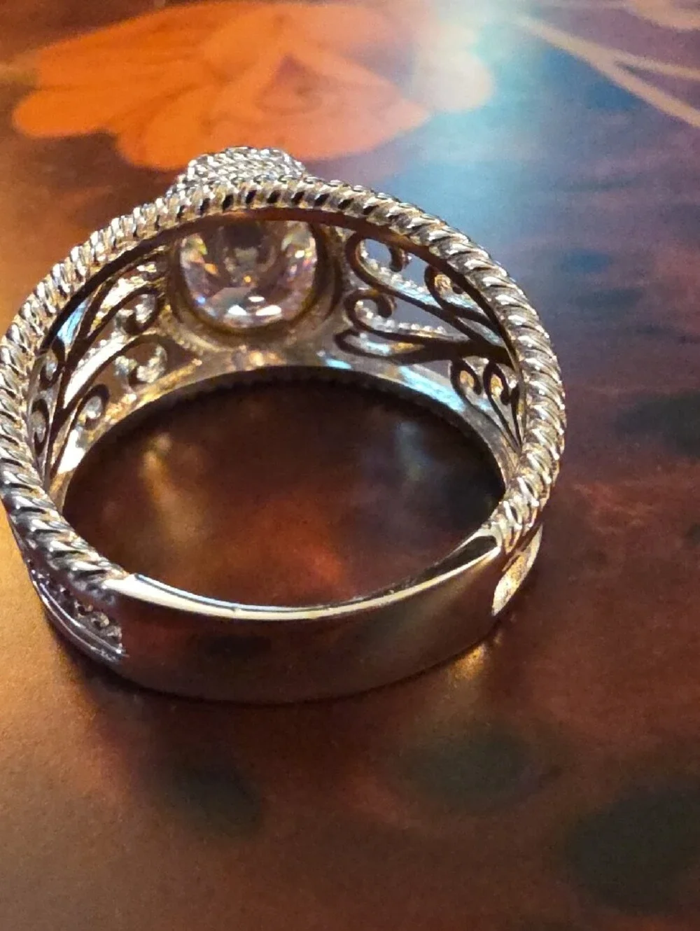Bella Luce(R) Rhodium Over Silver Ring Size 10